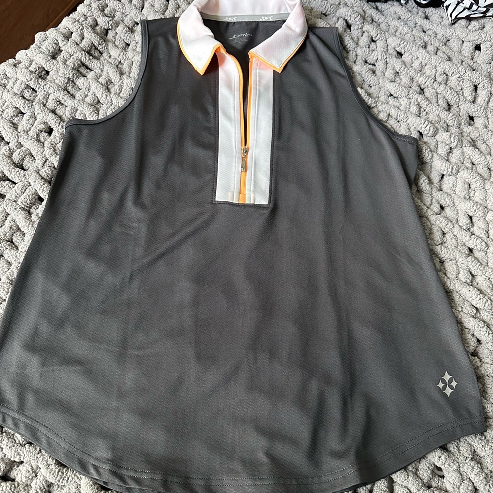 JoFit sleeveless 1/4 zip golf polo sz XL